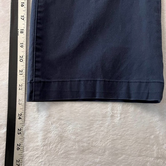 Tommy Hilfiger Pants Womens 14 Janie Fit Blue Flat Front Boot Cut Pockets Cotton - Picture 9 of 11